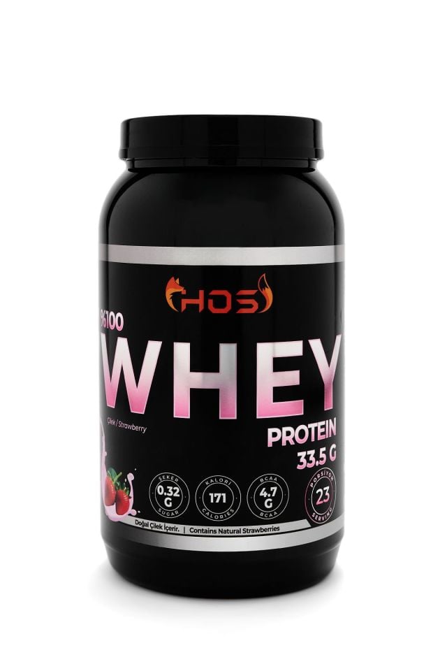 HOS %100 Whey Protein | Çilek Aromalı - 748Gr