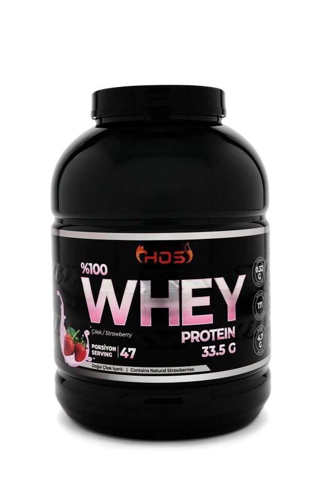 HOS %100 Whey Protein | Çilek Aromalı - 1540Gr